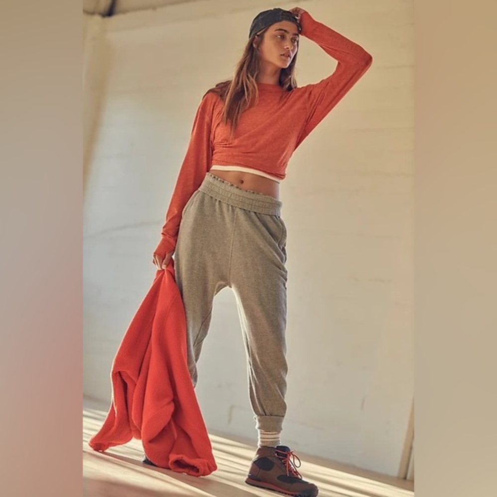 NWOT Free People Keep Rolling Solid Long Sleeve
- Maraschino